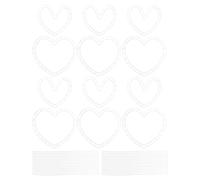 6 Ensembles Cadre de Couronne de Cœur en Plastique Blanc | Support Stable pour Compositions de Fleurs, pour Débutants et Organisateurs, Usage Décoratif Créatif