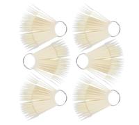 6 Ensembles Carte de Couleur pour Ongles Pointue | Modèle D'entraînement, Finition Beige Plastique Métal, pour Étudiants Débutants en Salon