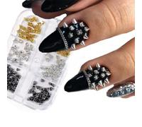6 Ensembles De Clous Gothiques En Métal Pour Nail Art Modèles Uniques Assortis Décorations De Qualité Expert Pour Artistes