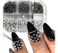 6 Ensembles De Clous Gothiques En Métal Pour Nail Art Modèles Uniques Assortis Décorations De Qualité Expert Pour Artistes