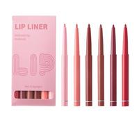 6 Ensembles De Crayons À Lèvres Packs - Reste À Lèvres Mate Sur 24 Heures Makeup Makeup Revolution Crayon À Lèvres | Liner À Lèvres Nude Durable Pour Les Femmes