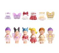 6 Ensembles de Tenue Poupée pour Sonny Angel 7,62cm Poupées, Vêtements de Collection Adultes avec Hauts et Jupes Accessoires Mode pour Mini-Figurines à Exposer et Décorer (Violet, Rouge, Jaune)