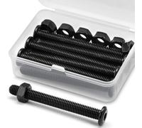 (6 Ensembles) M8 x 70mm Boulons et écrous à Tête Creuse Kit 304 Acier Inoxydable Oxyde Noir, Boulons de Meubles, Vis de Connecteur Pour Meubles