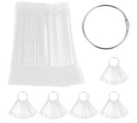 6 Ensembles Présentoir à Vernis à Ongles ABS en Éventail | Anneau Pratique, Surface Lisse et Plate, Sélection Rapide des Couleurs, pour Formation Manucure