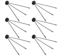 6 Ensembles Socle de Mât de Drapeau de Bureau à 3 Trous | Support, Installation Simple, Maintien Stable, Aspect Professionnel pour Bureau et Table