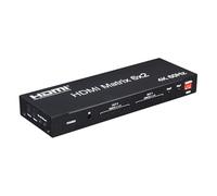 6 entrées et deux sorties matrice résolution HD 4K60HZ sortie 6X2 matrice de commutation vidéo répartiteur,Commutation en douceur