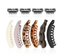 6 Épingle À Cheveux En Forme De Banane, 4 Clips De Perruque En Forme De U, Fixateur De Queue De Cheval, Simple Et Antidérapant, Bijoux De Cheveux Quotidiens Pour Femmes.