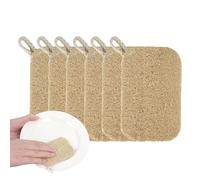 6 éponges de luffa, éponges de lave-vaisselle, luffa biodégradable, matériau naturel de luffa, éponge exfoliante naturelle, éponge luffa douce et mousseuse, convient pour la cuisine, la salle de bain