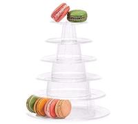 6 étages Macaron Tour support de présentation, Designerbox rond Transparent Macaron Tour Plateau Macaron Affichage étagère Rack et plastique gâteau Dessert support