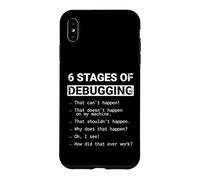 6 étapes du débogage : logique de Codage Amusante Informatique Coque pour iPhone XS Max