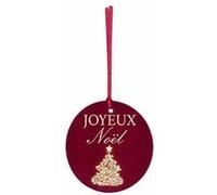 6 étiquettes rond velours noël or 7cm bordeaux - générique n995m24 Rouge G