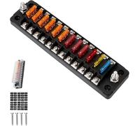 6 façons 12 de fusibles à lame avec doubles 3 2V 75A Porte-boîte for la flamme Trike Carrine Auto Car Module(12 Ways)