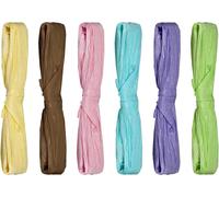 6 Faisceaux X 10 Mètres Ruban Et Ficelle De Papier Multicolore - Cordon Décoratif Pour Emballage Cadeau Et Décor De Fête De Festival (June)