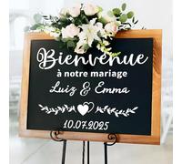 6 Feuilles 21.8*41.5cm Pochoirs Mariage Réutilisable Pochoir de Peinture Lettres Alphabet Chiffre Vive les Mariés Cœur Anneau Pochoir Dessin Décoration DIY pour Carte Panneau Livre d’Or Fête Mariage