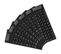 6 Feuilles Autocollants de Clavier Japonerie, Lettres Blanches | Pose et Retrait Faciles, Surcouche de Disposition Linguistique, pour Apprentissage et Pratique des Langues