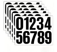 6 feuilles d'autocollants de numéros de boîte aux lettres en vinyle auto-adhésifs, imperméables. Grands autocollants de numéros d'adresse pour boîte aux lettres extérieure, panneaux, fenêtre, porte, v