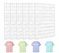 6 Feuilles Lettres Thermocollantes 858 Pièces Lettres Autocollantes 1 Pouce Transfert Textile Thermocollant pour T Shirts Vêtements Transferts Lettre Thermocollante pour Tissu Personnalisés