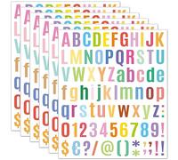 6 Feuilles Stickers Lettres Coloré,Lettres Autocollantes,Stickers Lettres Alphabet,Autocollant Prenom,Alphabet Autocollant,Sticker Mariage Personnalisé,Pour Cartes de Vœux et Aux Albums,486 Pièces
