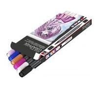 Marabu Feutres aquarellables Graphix Aqua Pen Manga – 6 pièces