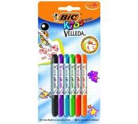6 Feutres Bic Kids Mini Velleda pour ardoise blanche Pointe Moyenne Couleurs Assorties G