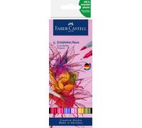 6 Feutres - Dessin - Faber-Castell - Goldfaber Aqua - Double Pointe - Fleurs