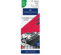 Faber-Castell 164813 - Goldfaber Sketch Marker Autodesign, étui de 6 marqueurs à alcool avec pointe Brush et pointe Fineliner