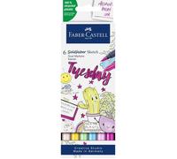 6 feutres - Dessin - Faber-Castell - Goldfaber Sketch - Double pointe - Teintes Kawaii