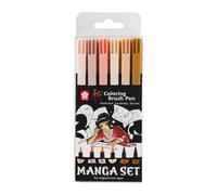 6 feutres - Pointe pinceaux - Koi Coloring Brush Pen colours - Sakura