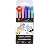 6 feutres - Pointe pinceaux - Koi Coloring Brush Pen Sweet colours - Sakura