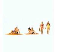 Preiser Figurines 6 personnages à la plage – HO 1/87 – Pré-peints – Réf. 10671