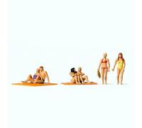 Preiser Figurines 6 personnages à la plage – HO 1/87 – Pré-peints – Réf. 10671
