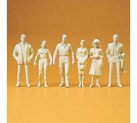 6 figurines à peindre - passants - G 1/22.5 - PREISER 45178