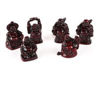 6 Figurines Bouddha Maitreya - Statuettes Bouddhas Rieurs