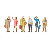 6 Figurines - Passager en attente - PREISER 14088 - HO 1/87