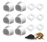 6 Filtres à Charbon Actif pour Fontaine à Eau pour Chats et Chiens, Filtration Avancée 3 Couches Compatible avec Fontaines P-et-Sa-fe Drinkwell Préfiltres en Mousse pour Propreté et Santé Optimale