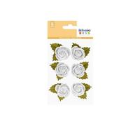 6 Fleurs papier - Blanc