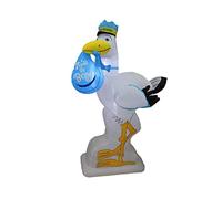 6 Foot Tall Baby Shower Inflatable Blue Stork It's a Boy Special Delivery Baby Announcement LED Lights Lighted Blowup Party Decoration for Outdoor Indoor Home Celebration Garden Yard Lawn Prop