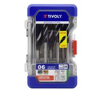 Tivoly Coffret 6 forets bois 4 taillants queue hexagonale Ø 12 à 32mm