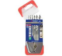 6 forets métaux Premium TSP HSS taillé meulé - affûtage étagé - Ø 1 à 8 mm - TIVOLY - 11457070002 G