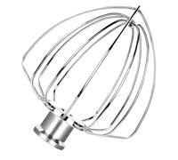 6 Fouets en Acier Inoxydable Compatibles Avec le Batteur sur Socle Kitchen Aid de 4,5 à 5 Litres à Tête Inclinable, Agitateur D'œufs et de Crème, Lavable au Lave Vaisselle