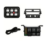 6 Gang Switch Panel Universal Circuit Control Relay System with Fuse Wiring Harness Automatic Dimmable on Off LED Pod