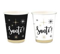 6 gobelets carton bonne année - sud trading cd7152 Jaune G