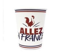 6 gobelets carton cocorico france supporter 8.8cm - sud trading cd7860 Blanc G