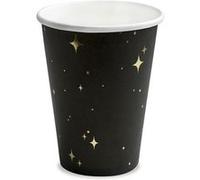 6 gobelets carton étoiles scintillantes 26cl noir - générique kpp27-010-eu1 Noir G