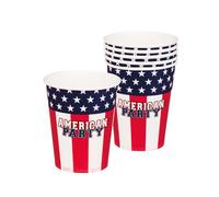 6 Gobelets En Carton American Party 25 Cl Taille Unique Rouge