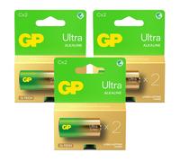 6 GP Ultra Alkaline G-Tech LR14 C Pile Longue Durée Blister Exp 2033