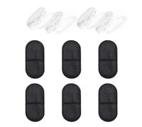 6 Grands Patchs Pour Les Yeux, 2 Paires De Plaquettes Nasales Pour Lunettes En Silicone, Patchs Pour Les Yeux En Tissu Non Tissé Réutilisables Masque Pour Les Yeux