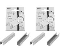 (6) Grapas 12 mm, de acero extremamento duro, 1000 pzas. (Lot de 2)