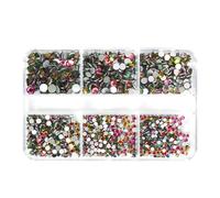6 Grids Flatback Nail Diamant Nail 3D Cristal Gemmes Bijoux Manucure Nail Décoration Partie