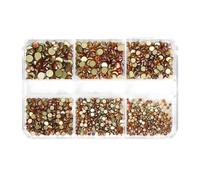6 Grids Flatback Nail Diamant Nail 3D Cristal Gemmes Bijoux Manucure Nail Décoration Partie